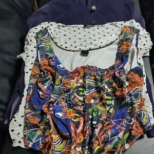 Womens Mix Lot 3 Top R&k Originals Size 14 /Elizabeth T Shirt/multicolored vest